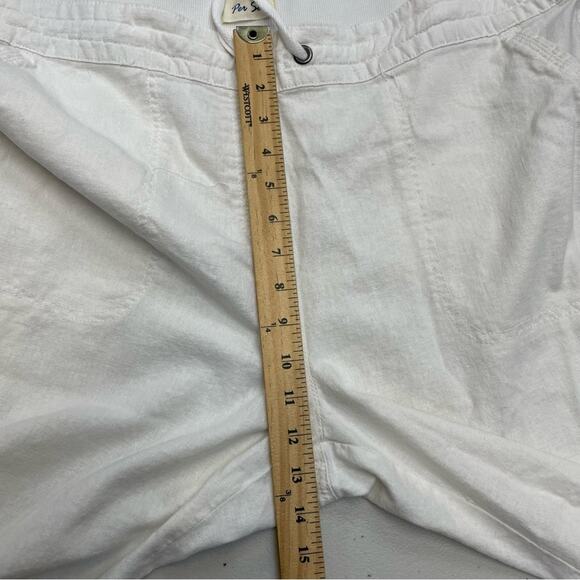 Per Se White Linen Viscose Blend Capri Pants Coastal Women's size 2X Beach - Picture 8 of 9